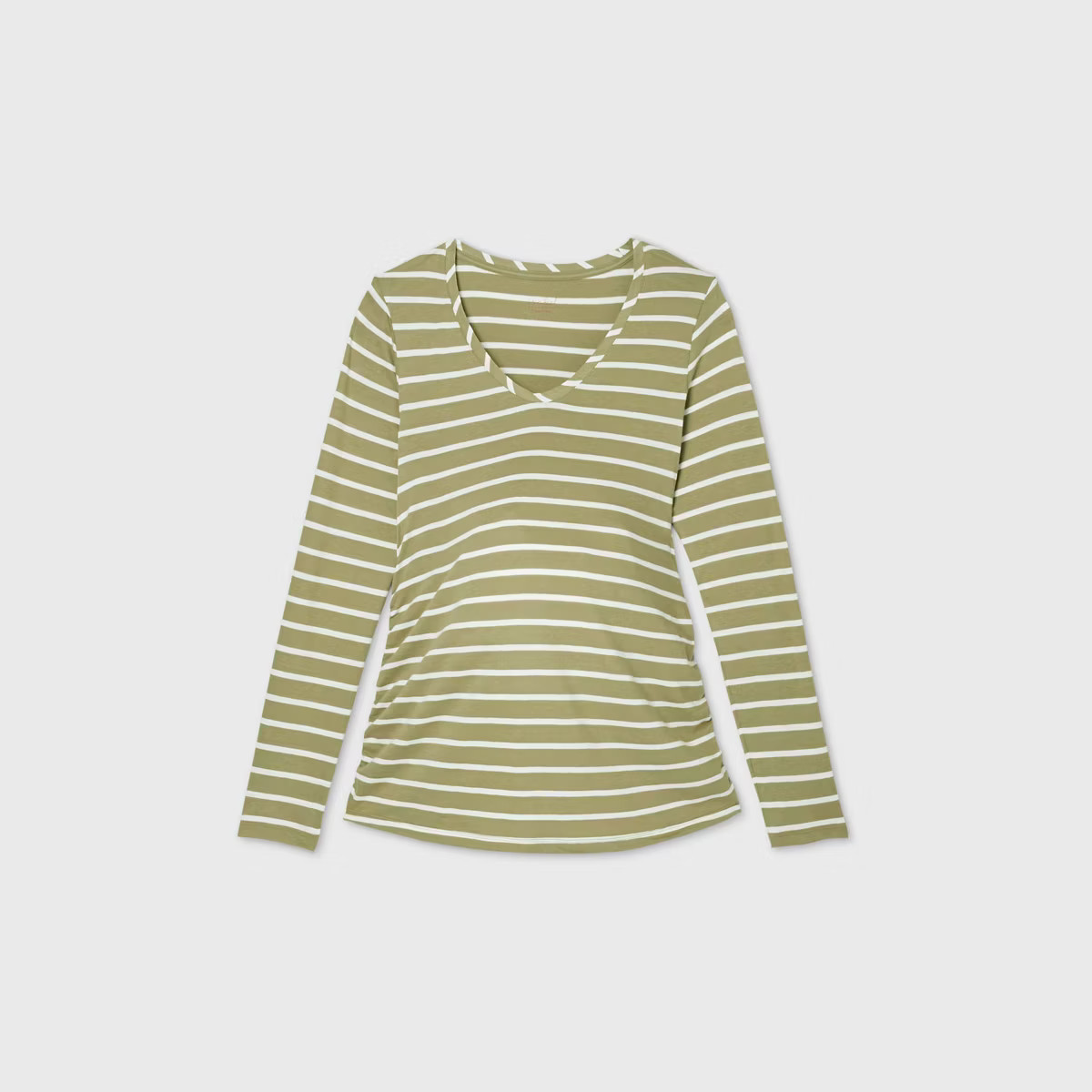 Long Sleeve Scoop Neck Side Shirred Maternity T-Shirt - Isabel Maternity by Ingrid & Isabel™ | Target