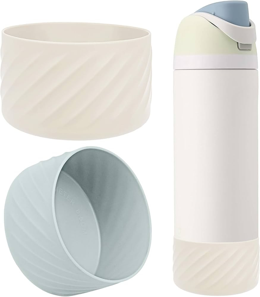 2Pcs Protective Silicone Boot Bottom Base for Owala FreeSip Twist and Flip Flask 24OZ, and Compat... | Amazon (US)