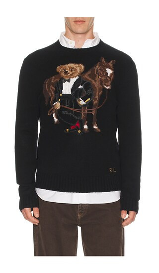 Polo Ralph Lauren Lunar New Year Wool Blend Bear Sweater in Grey. - size L | Revolve Clothing (Global)