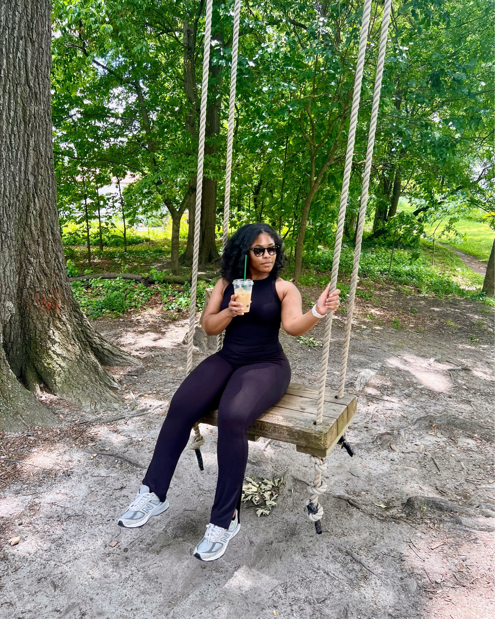 I love a simple athleisure outfit with a ribbed tank top and flare leggings. Perfect was outdoor activities or for running errands  

#LTKStyleTip #LTKFindsUnder50 #LTKActive