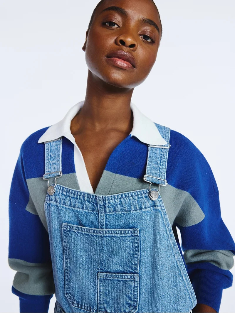 Scoop Women's and Women's Plus Cotton Barrel Overalls, 24", 26", and 28" Inseams, Sizes XS-4X | Walmart (US)