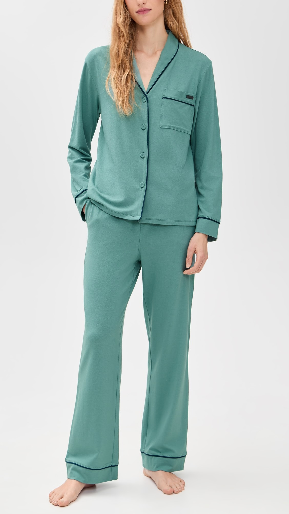 Slumberknit™ Shawl Collar Button Down Pants Set | Shopbop