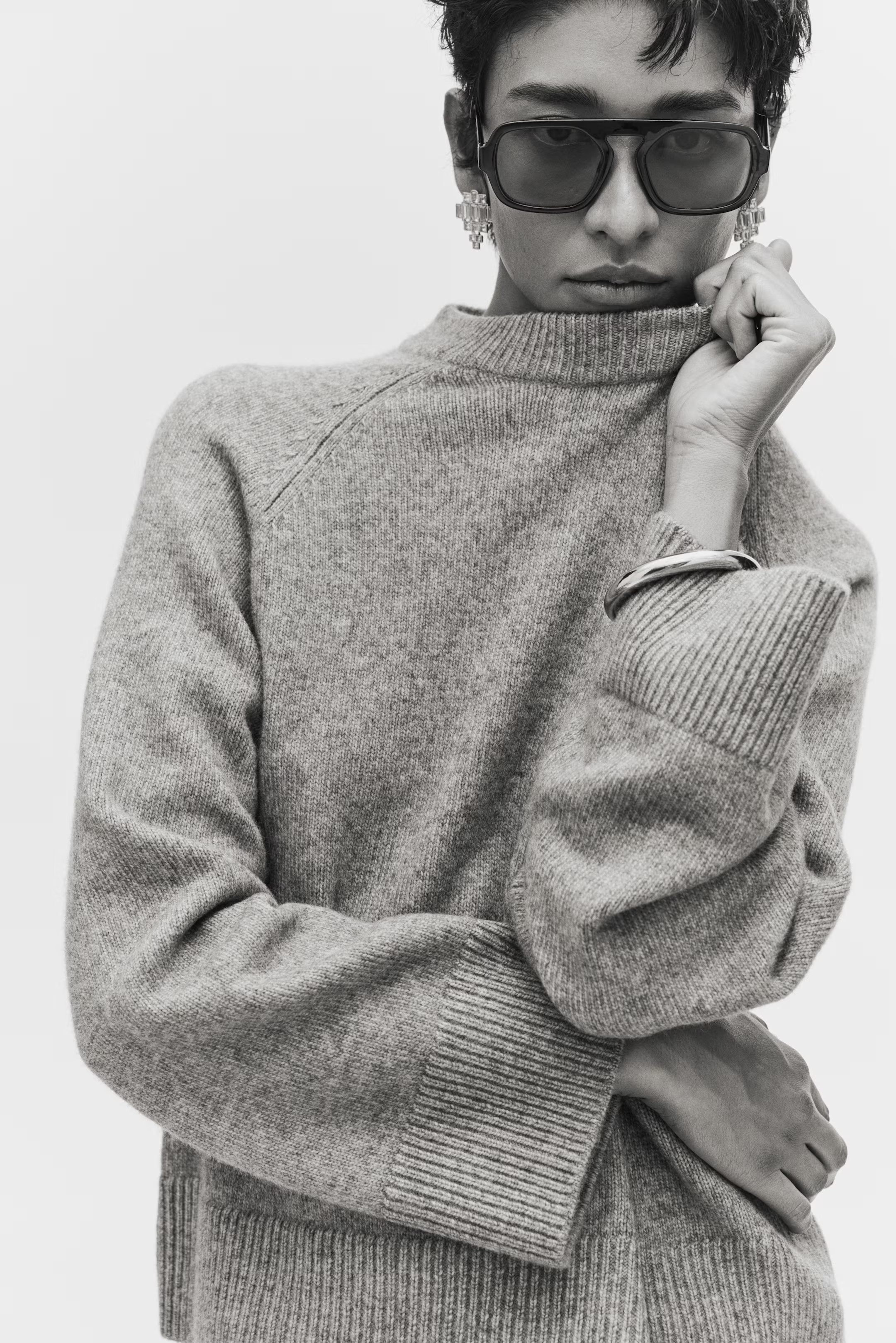 Loose-fit jumper - Grey - Ladies | H&M GB | H&M (UK, MY, IN, SG, PH, TW, HK)