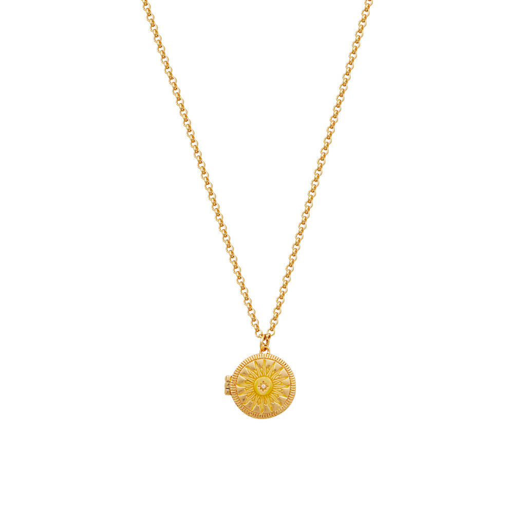 Fable England Sun Locket Necklace in Gold at Nordstrom | Nordstrom