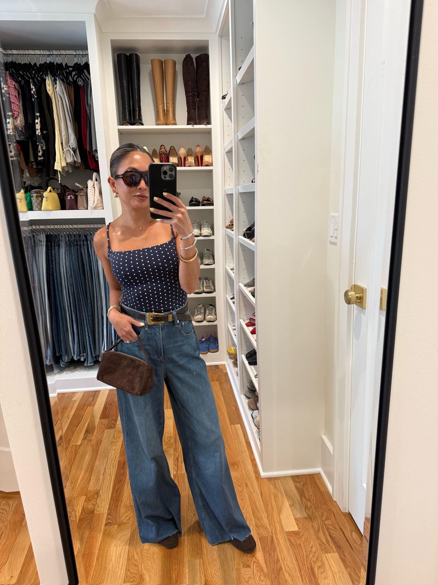Love a good super wide leg airy jean!!! Petite friendly - XS. 
Tank is XS
Flats are 6

#LTKPetite #LTKOver40 #LTKootd