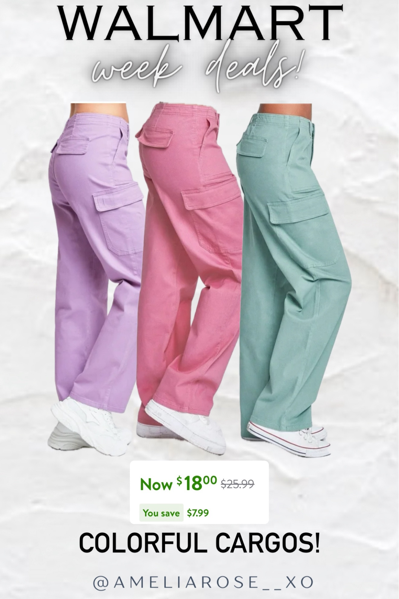 Trendy colorful cargos on sale during Walmart+ week! Such a fun transition piece for Fall 👌 

#LTKStyleTip #LTKSummerSales #LTKFindsUnder50