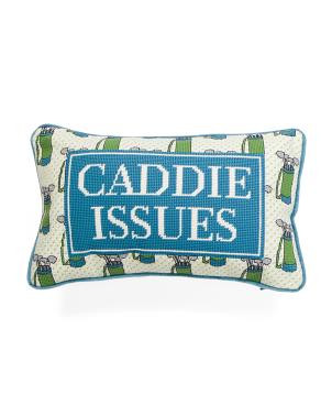 12x16 Caddie Issues Needlepoint Pillow | TJ Maxx