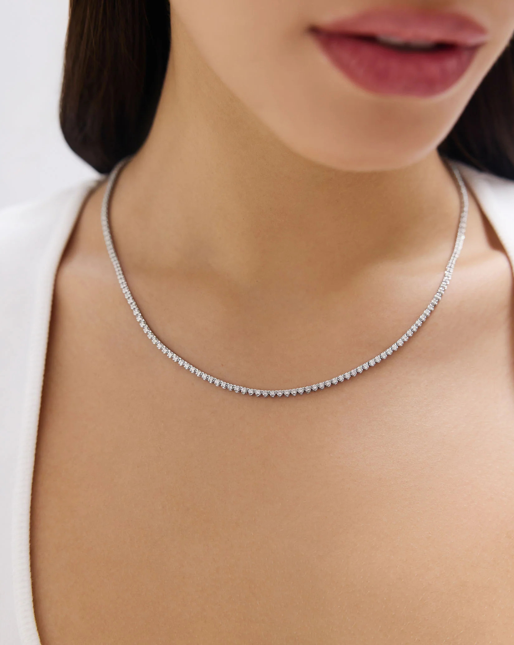Mini Diamond Tennis Necklace | Ring Concierge