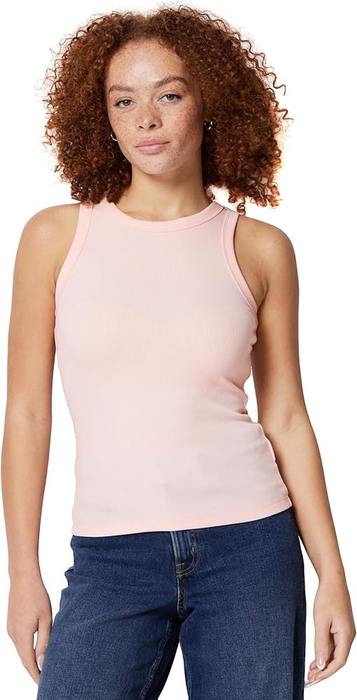 Amazon Essentials Women's Slim-Fit High Neck Ribbed Tank | Amazon (US)