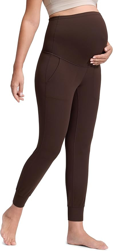 CRZ YOGA Butterluxe Maternity Joggers Pockets 27" - Workout Active Yoga Pregnancy Womens Pants Ov... | Amazon (US)
