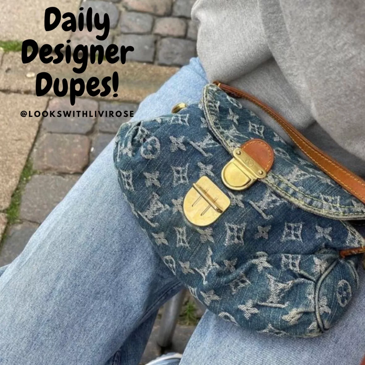 Louis+Vuitton+Pleaty+Shoulder+Bag+Mini+Blue+Denim for sale online
