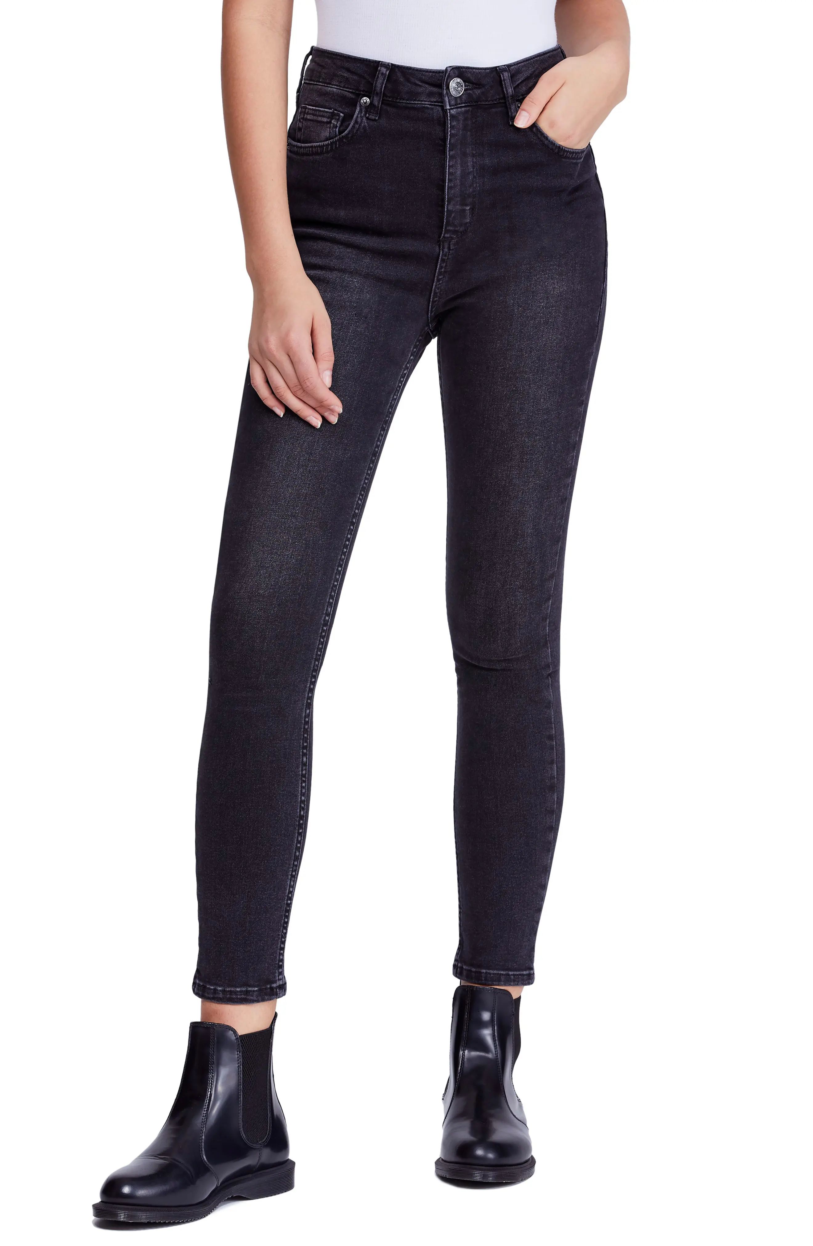 Women's Bdg Urban Outfitters Pine High Waist Skinny Jeans, Size 25 - Black | Nordstrom
