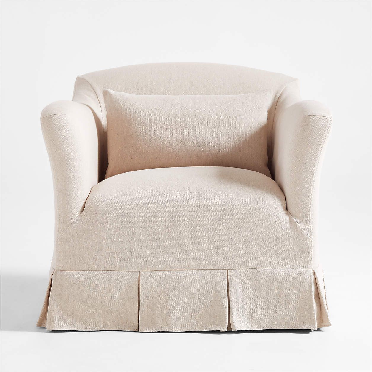 Crawford Box-Pleated Chair Slipcover Only by Jake Arnold | Crate & Barrel | Crate & Barrel
