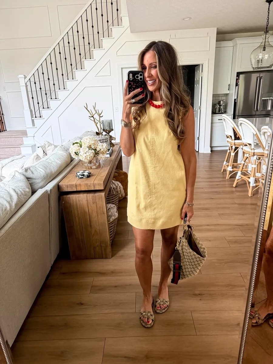 This yellow dress is the kind of piece that instantly brightens up a summer day. The cheerful color makes it feel special, while the easy silhouette keeps it comfortable for everything from lunch with friends to vacation dinners. I love adding neutral accessories so the color stays the focus.

yellow dress, summer dress, bright color outfit, vacation style, casual chic, warm weather outfit, feminine style, date night dress, colorful fashion, everyday dress, TheMomInStyle

#LTKootd #LTKOver40 #LTKSeasonal