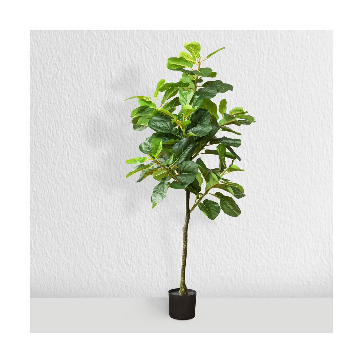 Forever Leaf 60" Artificial Fiddle Leaf Fig Tree with Black Pot, Indoor Artificial Plant for Home... | Target