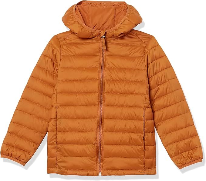 Amazon Essentials Boys' Light-Weight Water-Resistant Packable Hooded Puffer Coat | Amazon (US)