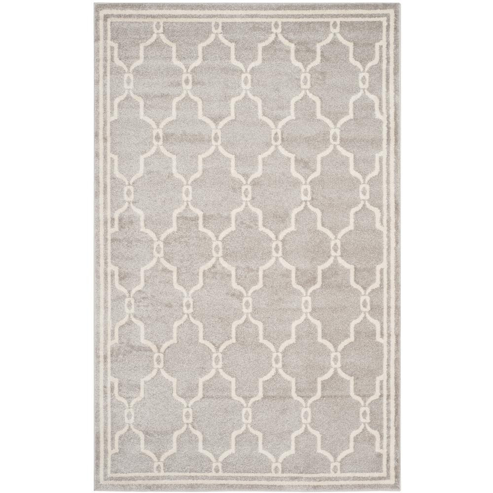 Amherst Light Gray/Ivory 5 ft. x 8 ft. Indoor/Outdoor Area Rug | The Home Depot