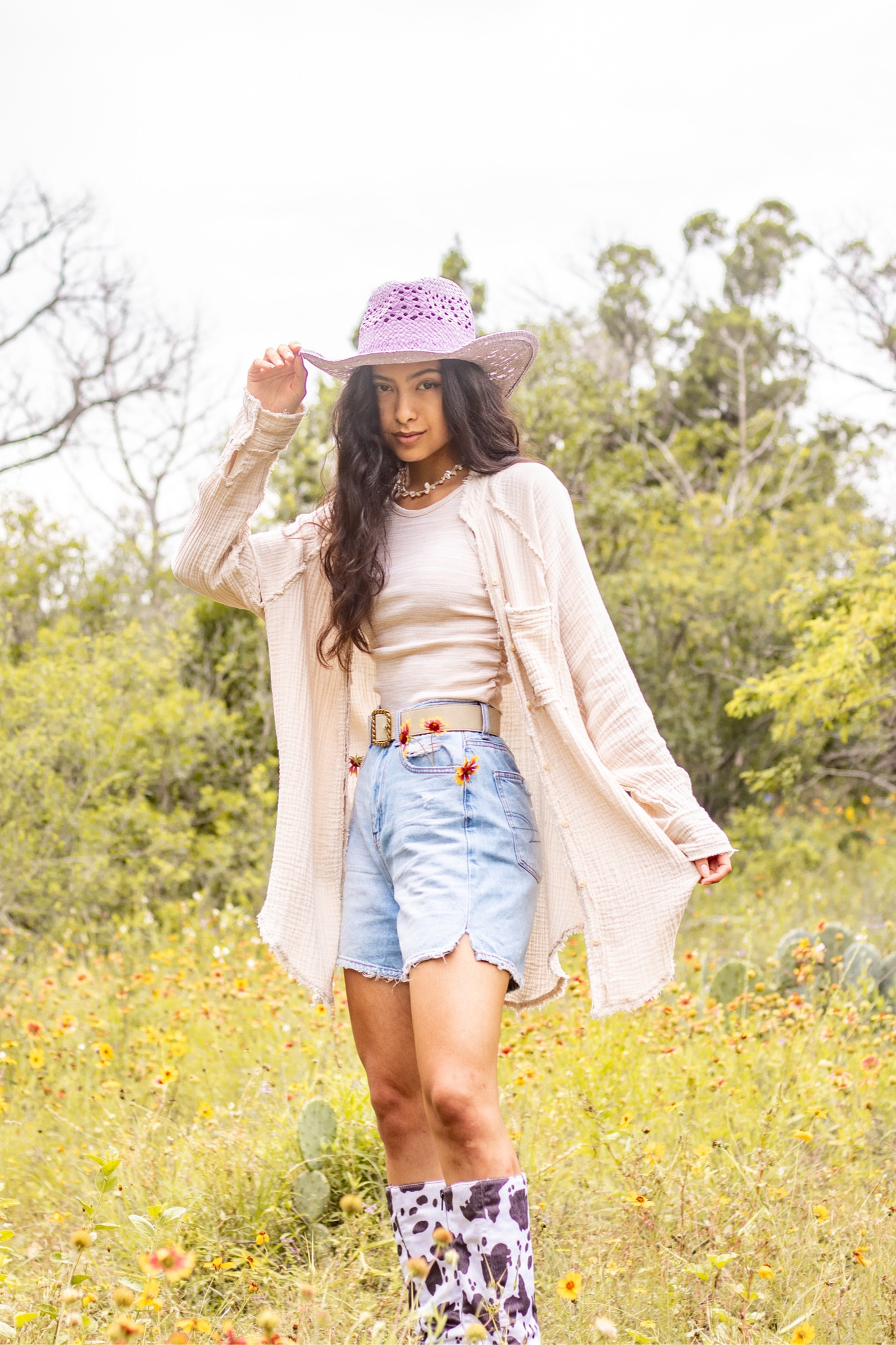 Coastal Cowgirl is all the rage this summer! Relaxed and beach ready with a soft western twist! 

~OUTFIT DETAILS~ 
• Straw Cowboy Hat:
   -From: Urban Outfitters
   - Color: lilac
• Denim High Waist Baggy Short
   - From: American Eagle
   - Wearing size: 0 
   - Frayed Hem
   - Slit detail on each leg
• Pool-To-Party Cover up (button up) 
   - From: Aerie
   - Color: Soft Oat

Follow me on IG @allanna_cuellar for daily fashion trends & style tips! 

#LTKSeasonal #LTKtravel #LTKstyletip
