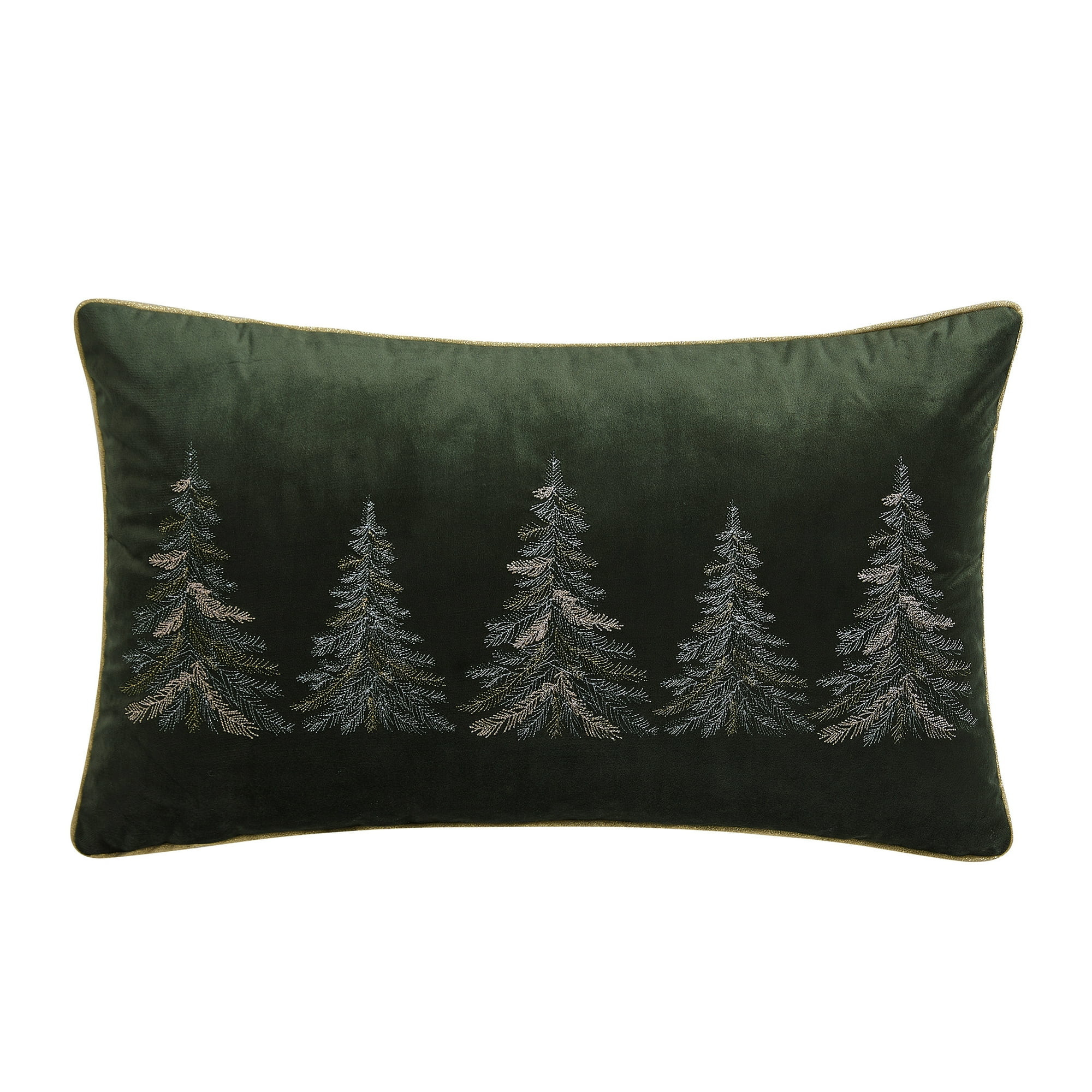 My Texas House 14" x 24" Embroidered Green/Gold Velvet Decorative Pillow Cover - Walmart.com | Walmart (US)
