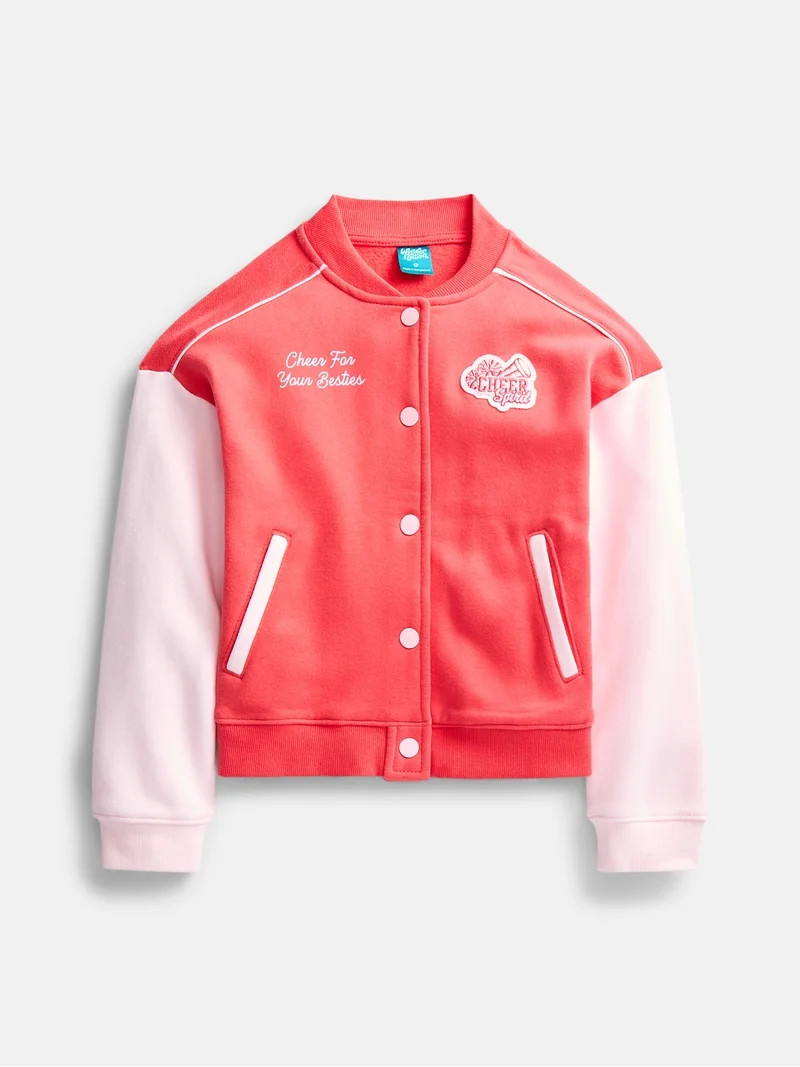 Wonder Nation Little Girls Bomber Jacket, Sizes 4-10 | Walmart (US)