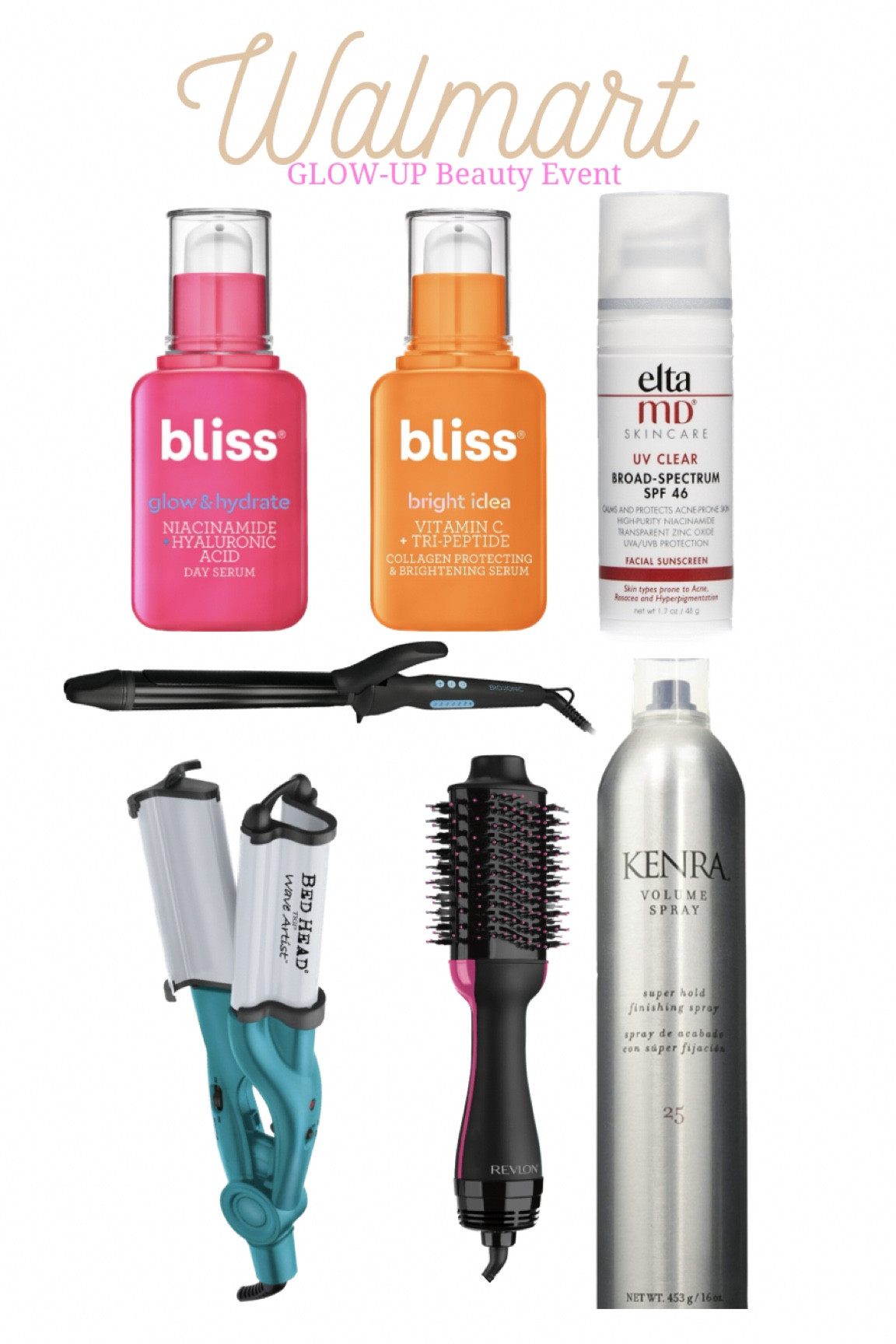 All my Beauty favs on sale at Walmart!! 

Bliss | Revlon | Bed Head | Elta MD | Kenra | Bio Ionic | Walmart | Sale 

#LTKunder50 #LTKbeauty #LTKsalealert