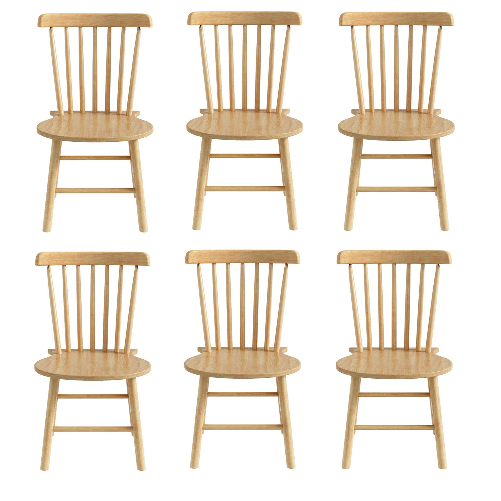 Modern Farmhouse Windsor Chair Side Chair Dining Chair (Set of 6) | Wayfair North America