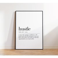 Hustle, Hustle Print, Poster, Definition, Quote, Dictionary Wall Art, Printable Art | Etsy (US)