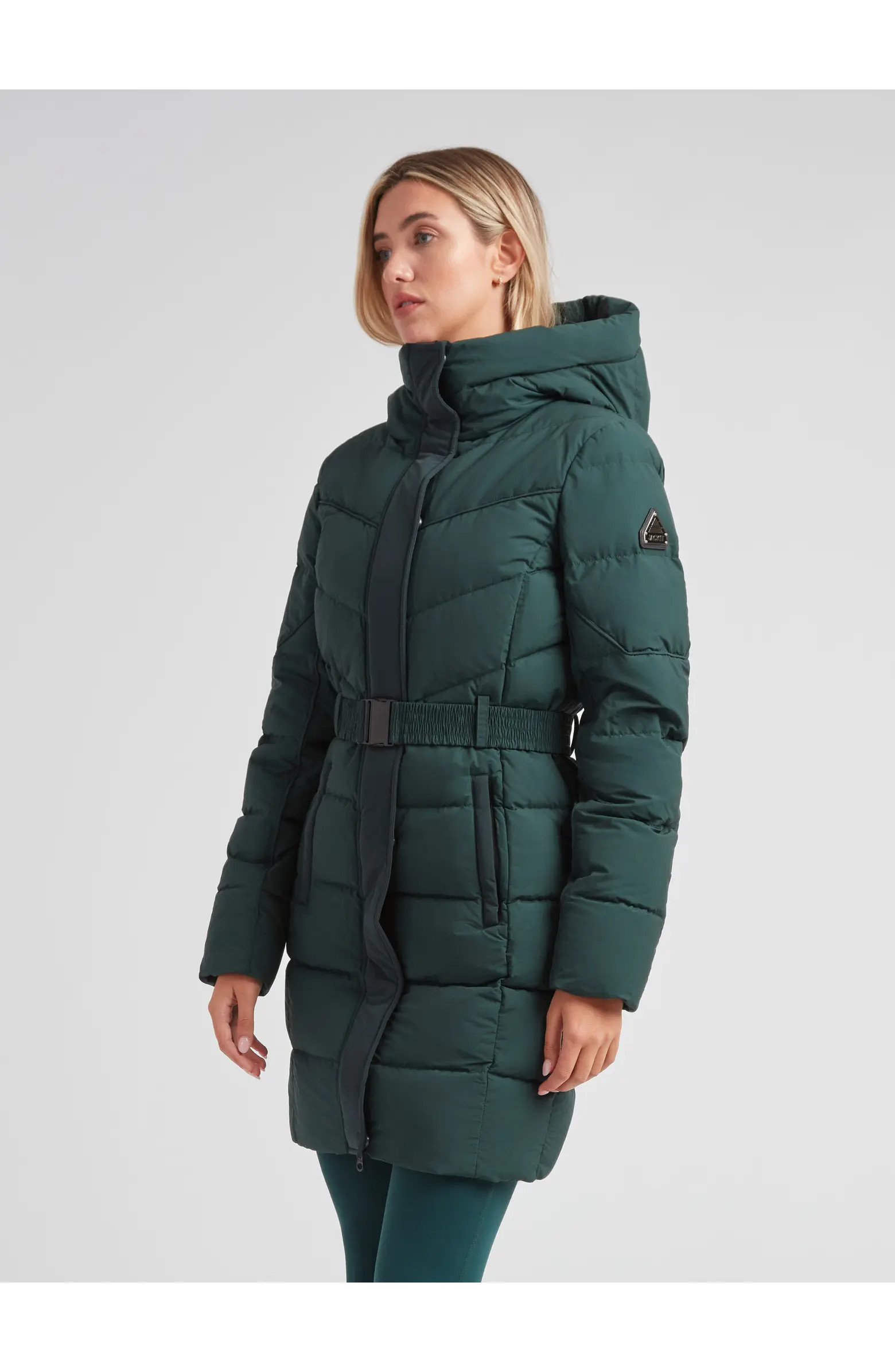 JACK1T Diamond Belted Hooded Down Coat | Nordstrom | Nordstrom