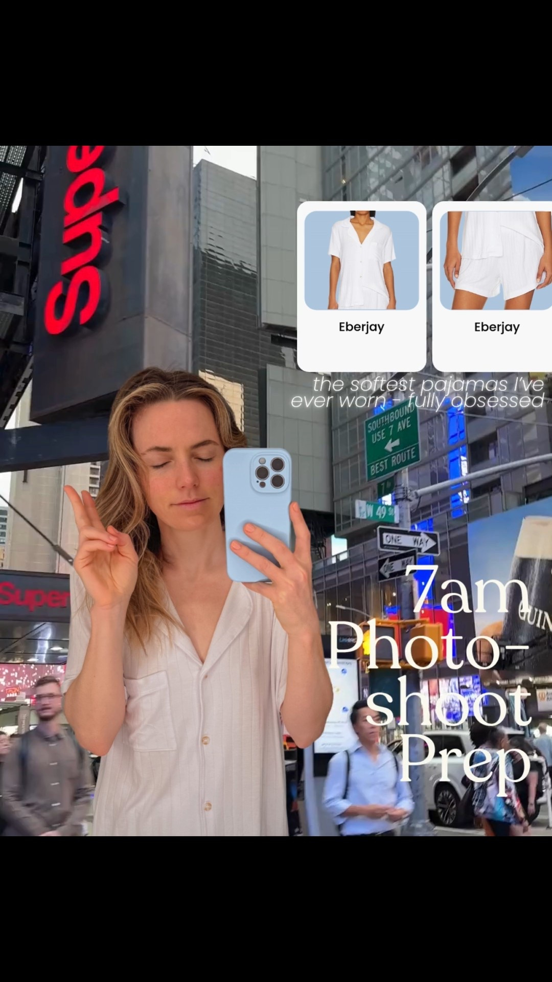 6:00 AM in times square after a late dinner in brooklyn… questioning all of my life choices before a 7am photoshoot in long island city 😂☕️

but honestly - I’m grateful for moments like this. the quiet before the chaos, the sleepy self-care rituals, the we’re doing this anyway energy :) wearing my comfiest pajamas (size small) - they’re soft, breathable, and my go-to for travel mornings 🤍#morningroutine #selfcare #pajamaset #comfypjs #travelessentials

#LTKHome #LTKActive #LTKTravel