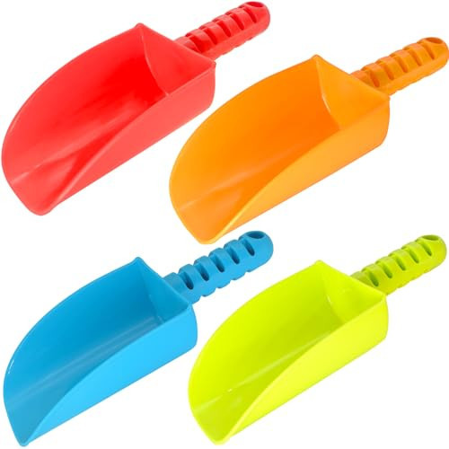 LoayBhok Beach Shovel Toys for Kids: Heavy Duty Plastic Sand Shovels Tools for Toddlers - 4 Pack Outdoor Digging Sandbox Toys Sets | Amazon (US)