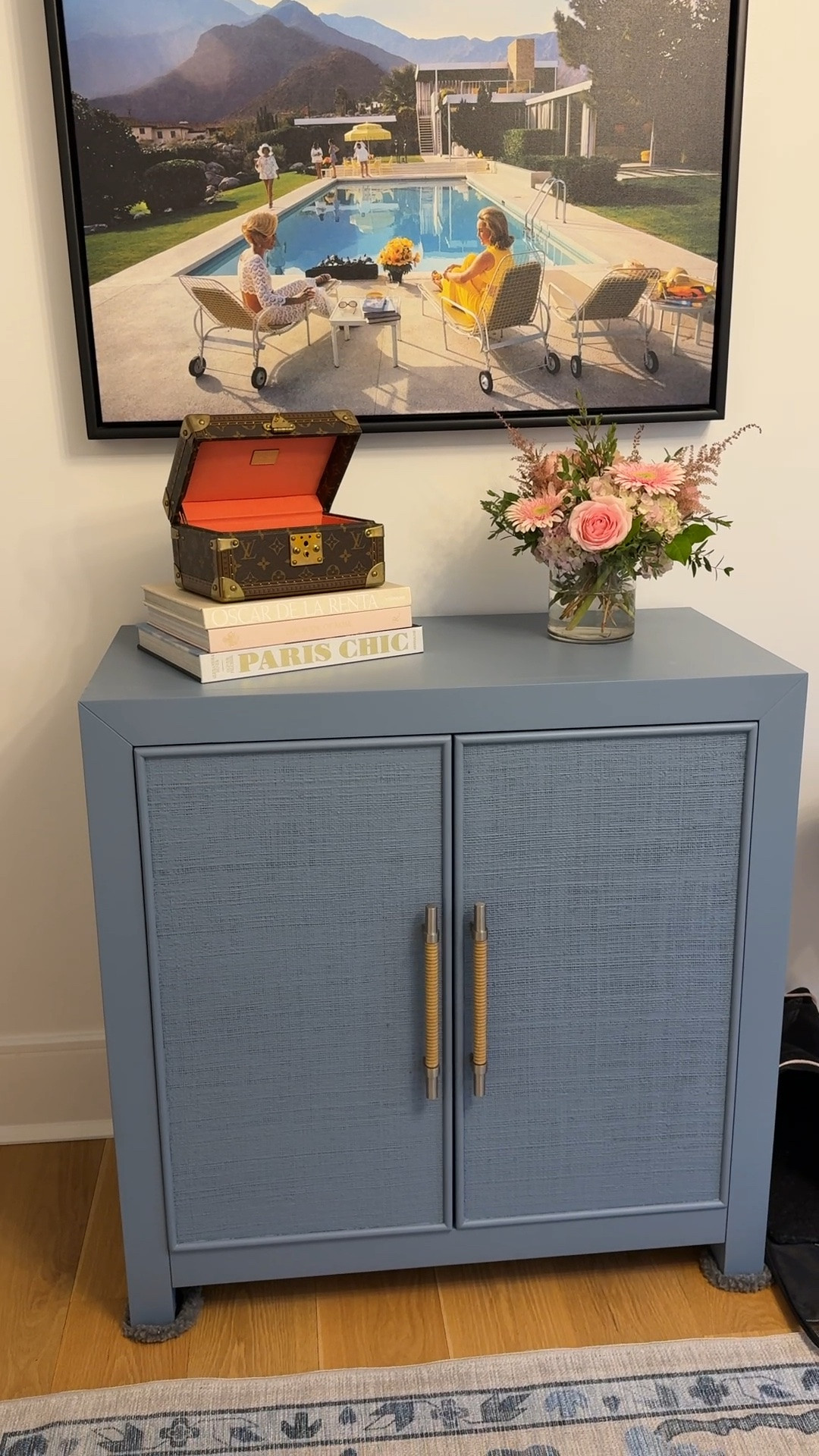 New blue storage accent cabinet for my office. Pretty and practical. Also linking my all time favorite glassware. It’s durable and beautiful for everyday drinking glasses with a pretty bee motif

#LTKHome