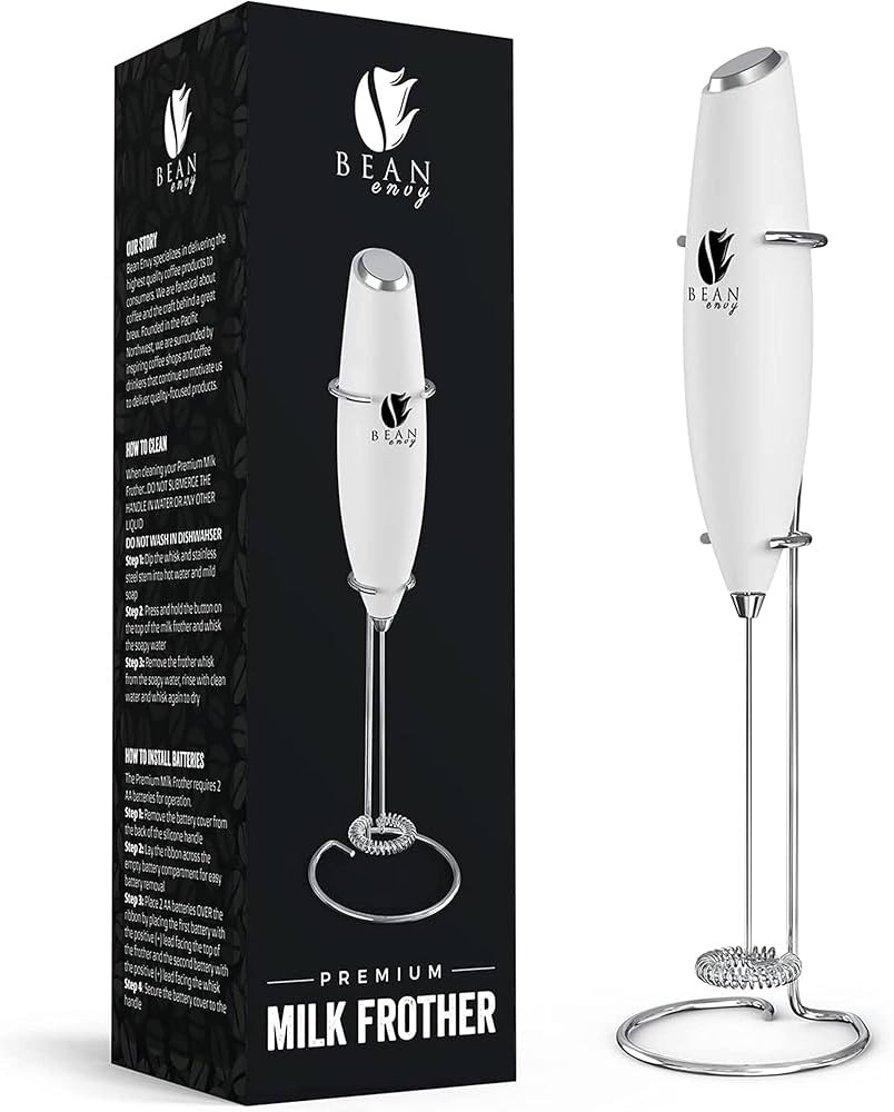 Bean Envy Milk Frother Handheld for Coffee - Electric Hand Blender, Mini Drink Mixer Whisk & Coff... | Amazon (US)