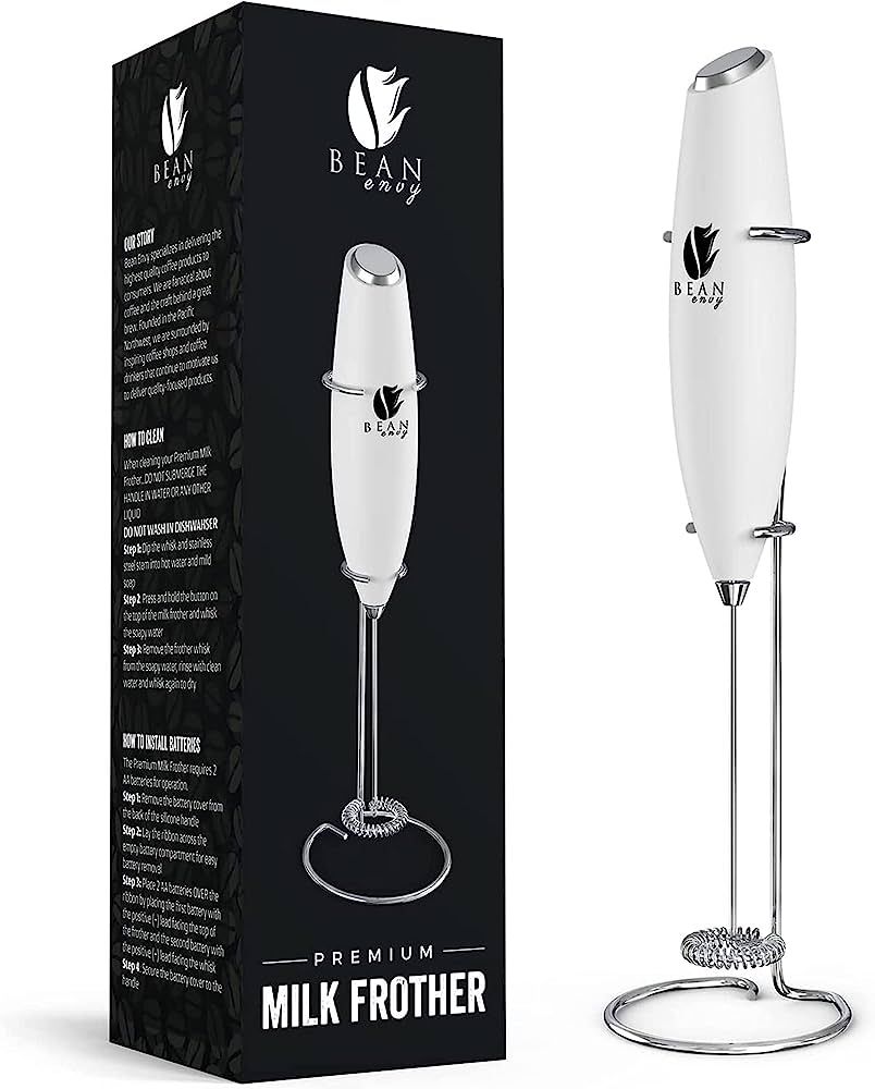 Bean Envy Handheld Milk Frother for Coffee - Electric Hand Blender, Mini Drink Mixer Whisk & Coff... | Amazon (US)