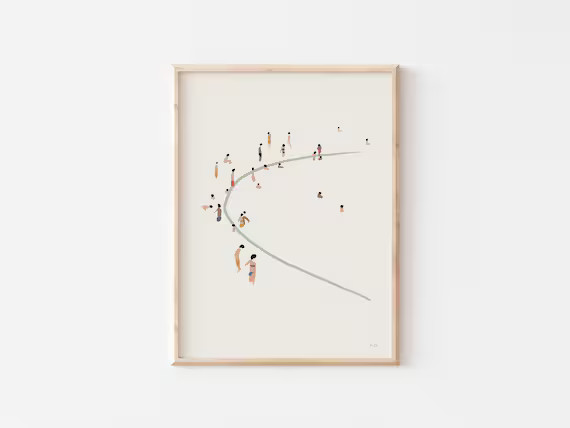 Neutral Wall Art, Minimal Poster, Beach House Decor, Boho Art Print, Coastal Nautical Print | Etsy (US)