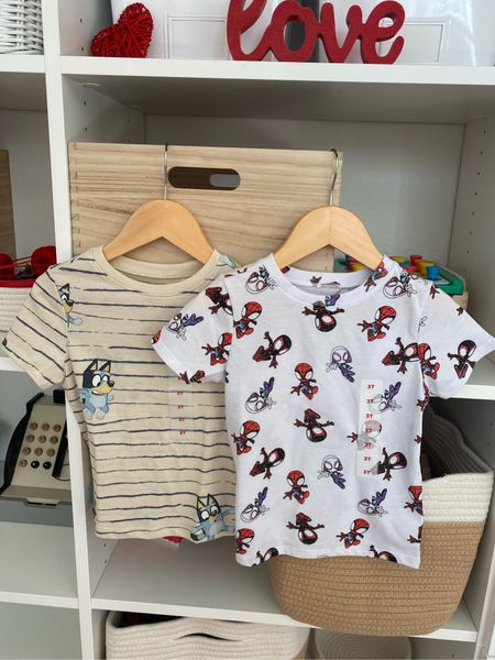 New finds from Old Navy for Jack! Bluey and Spider-Man are two favorites in our house! These t-shirts are super soft and I sized up for more wear 

#LTKsalealert #LTKstyletip #LTKkids