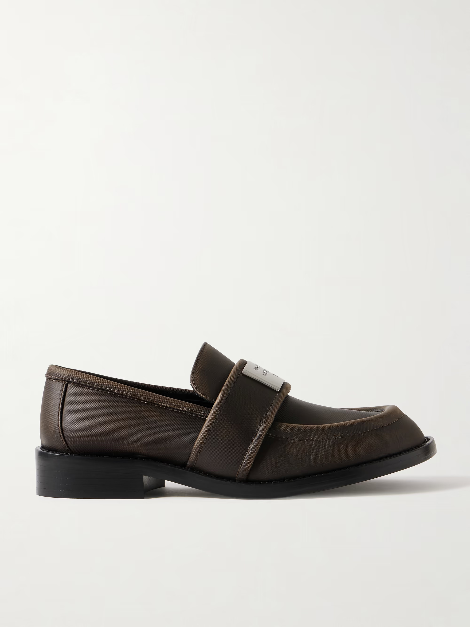 Embellished washed-leather loafers | NET-A-PORTER (US)