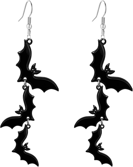 WCRAZYE Halloween Earrings Acrylic Skull Dangle Earrings for Women Pumpkin Earrings Glitter Powde... | Amazon (US)