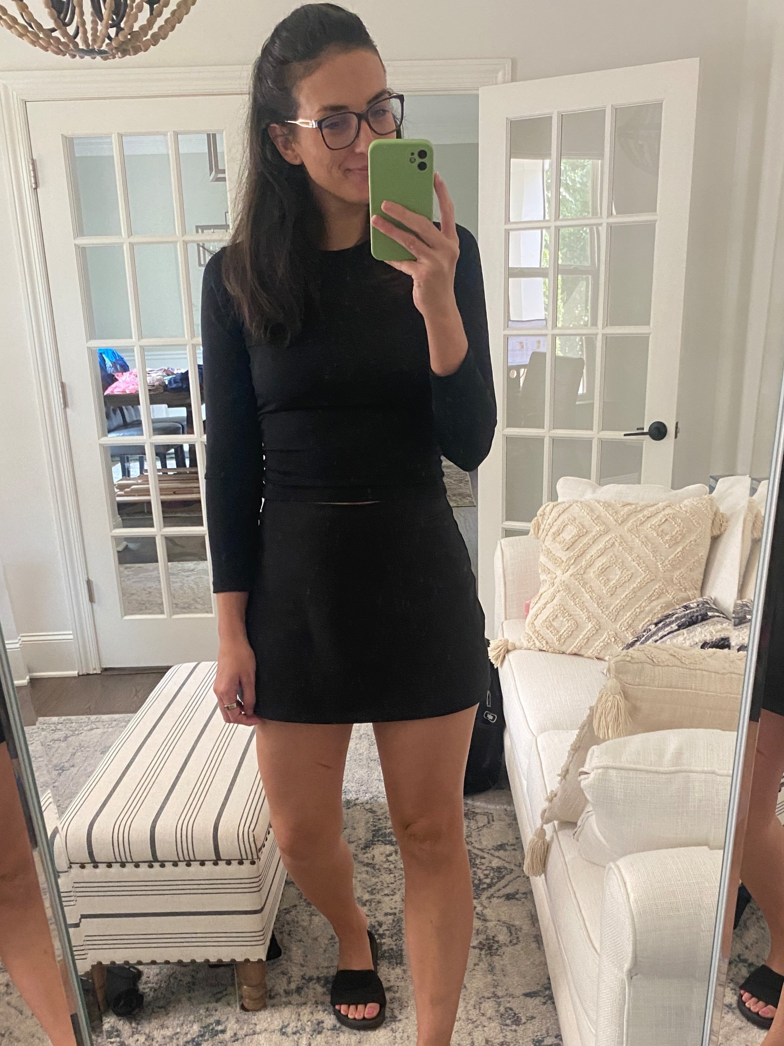 All black activewear is my go to! Wearing a medium in this active skirt and it fits true to size. There are built in shorts perfect for chasing the littles! Also wearing a medium in this super flattering cinched long sleeve activewear top. I love the fit of this one and it’s true to size. 

#LTKActive #LTKFindsUnder50 #LTKFindsUnder100