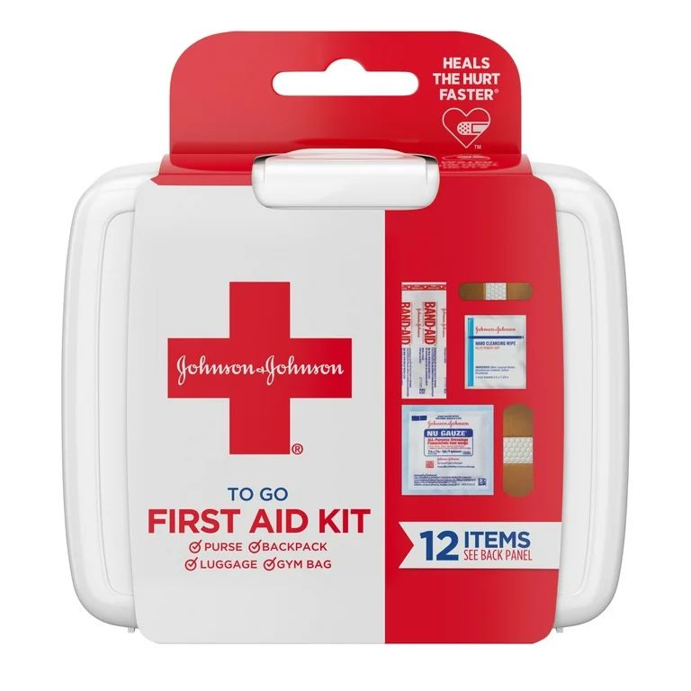 Johnson & Johnson First Aid To Go Portable Mini Travel Kit, 12 pieces | Walmart (US)