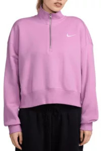 Nike Women's Sportswear Phoenix Fleece Oversized 1/2-Zip Crop Sweatshirt | Dick's Sporting Goods