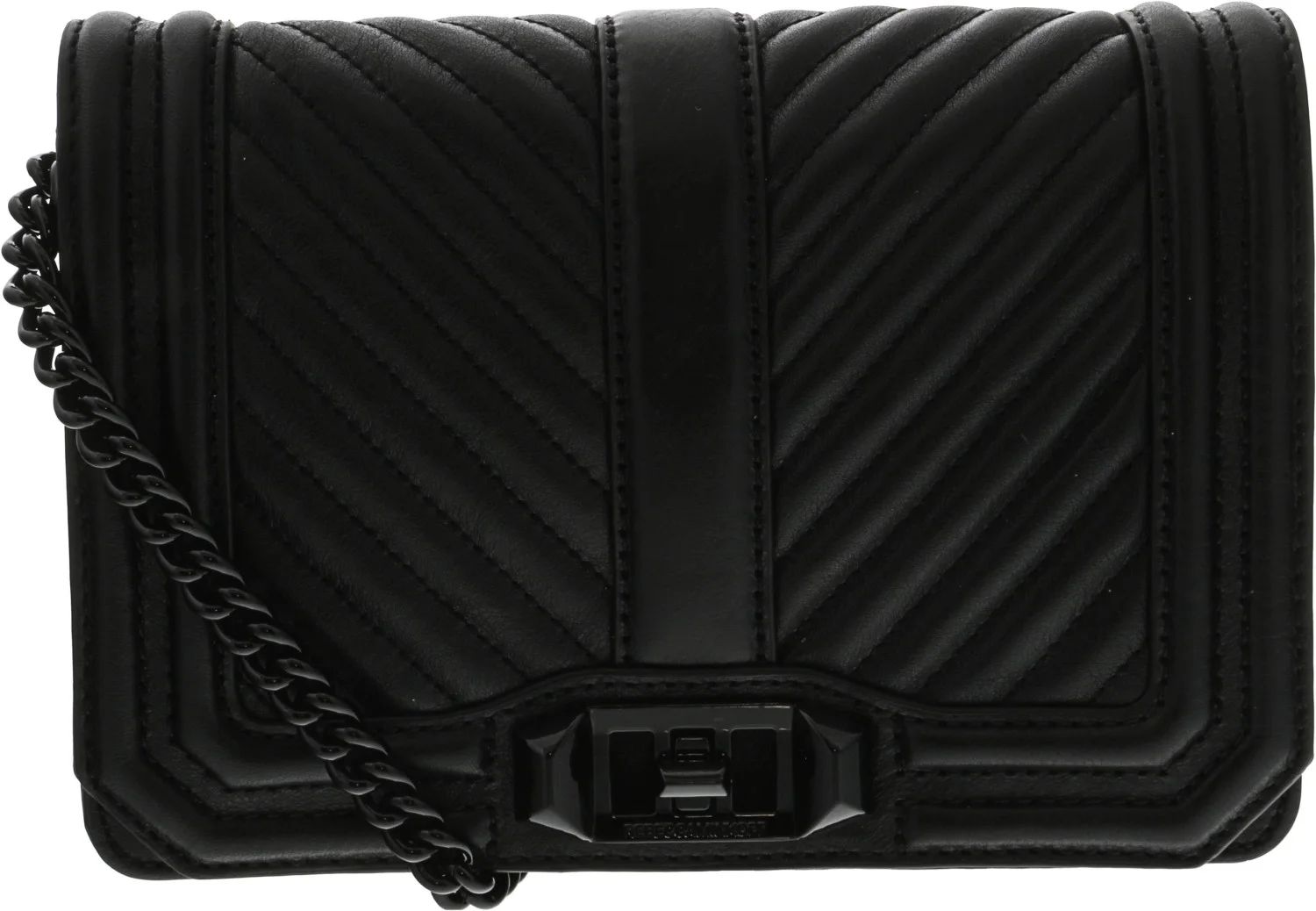 Rebecca Minkoff Women's Small Love Quilted Chevron Crossbody Leather Cross Body Bag - Black | Walmart (US)