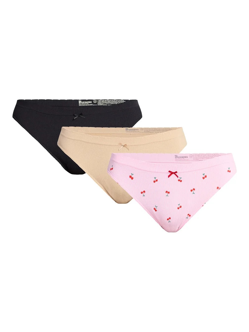 No Boundaries Seamless Cheeky Panties, 3-Pack, Women's XS-XXXL | Walmart (US)