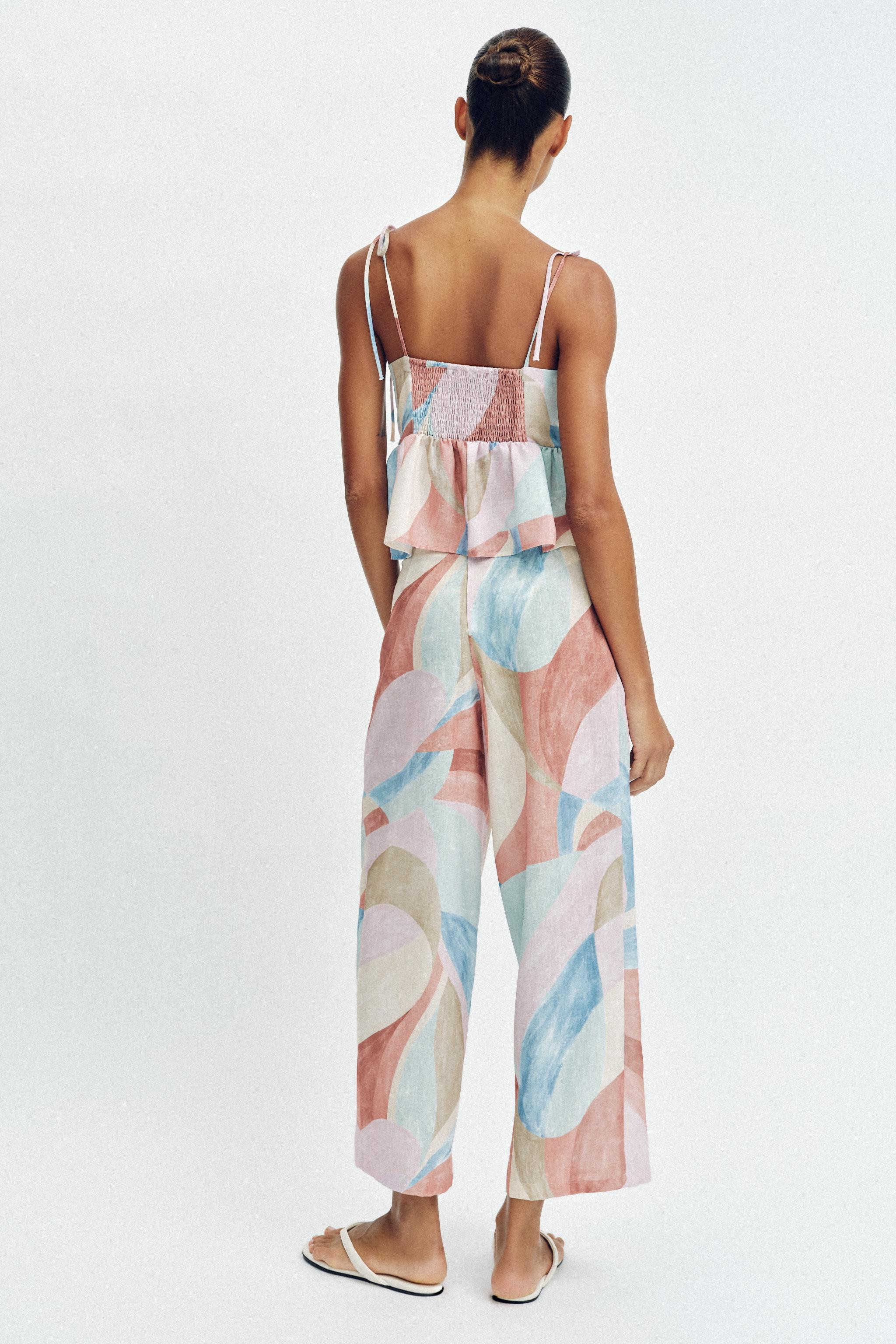 PRINTED STRAP TOP | Zara US