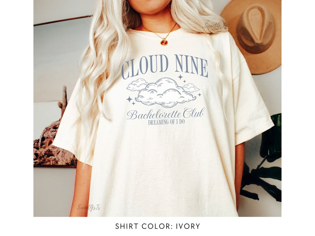 Cloud Nine Bachelorette Shirts, Bride on Cloud Nine Bachelorette, Custom Bach Club Shirts, Luxury... | Etsy (US)