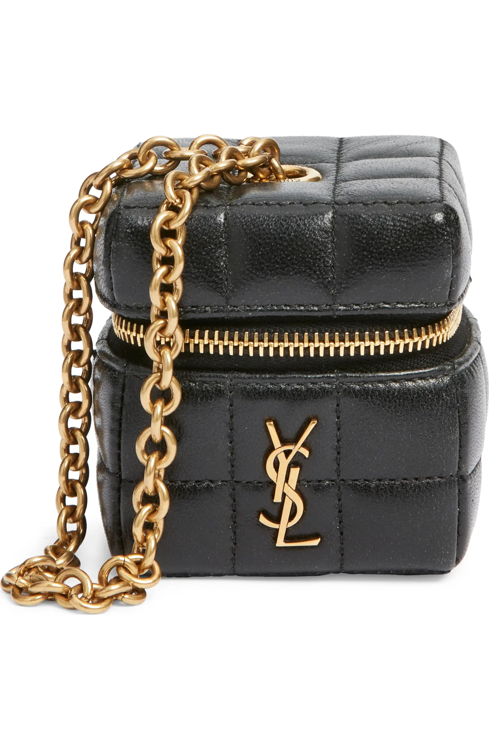 Mini Cassandre Matelassé Carré Leather Wristlet | Nordstrom