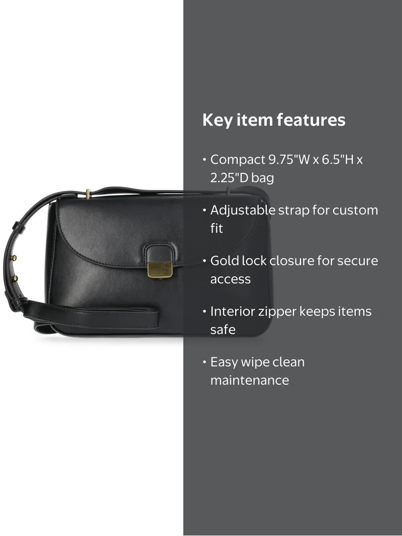 Time and Tru Women's Seraphina Crossbody, Black | Walmart (US)