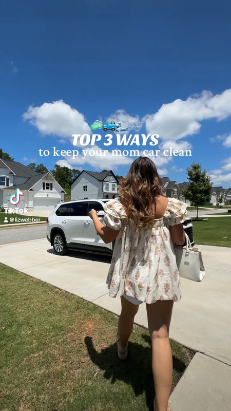 3 easy ways to keep your mom car clean! 🧼🚙🤍 all products mentioned are on my Amazon Storefront!