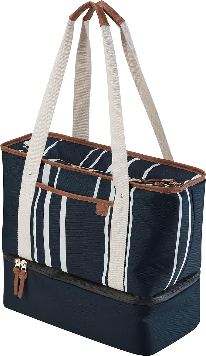 CleverMade Premium Soft Sided Malibu Cooler-Tote; Spacious Top Compartment and 12 Can Insulated L... | Amazon (US)