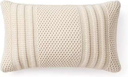 Cozy Bliss Honeycomb Knit Pillowcases Soft Cozy Knitted Pillow Covers Decorative Farmhouse Throw ... | Amazon (US)
