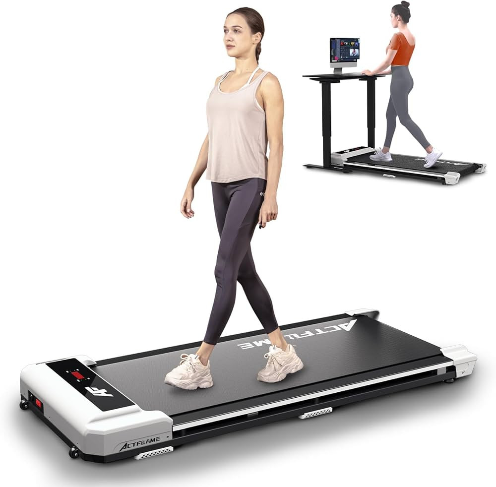 Walking Pad Treadmill, Under Desk Treadmill for Home and Office, 2 in 1 Portable Treadmill with Remote Control, Compact Treadmill 265LB Capacity for Walking and Jogging | Amazon (US)